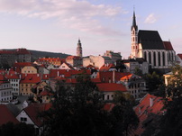 Pohled na Český Krumlov,směr: Plešivecké náměstí-->>> Zámecká zahrada ,atorské foto iva